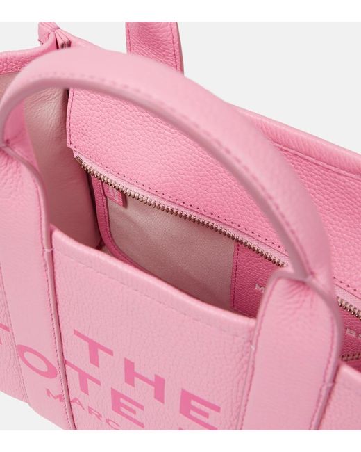 Bolso The Leather Tote mini Marc Jacobs de color Pink