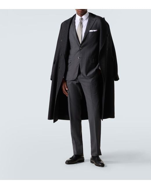 Traje De Lana Virgen Kiton de hombre de color Black