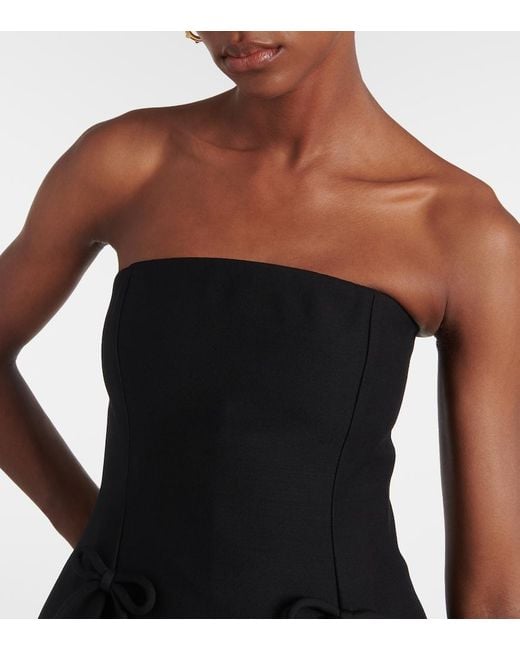 Valentino Black Crepe Couture Corset Dress