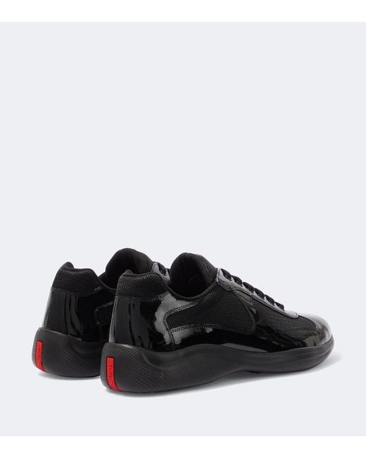 Prada Black Patent Leather Sneakers for men