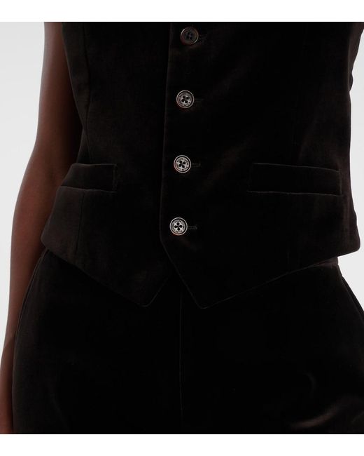 Ralph Lauren Black Cotton-Blend Vest