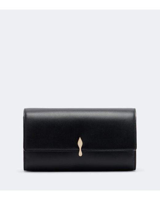 Christian Louboutin Black Bettina Leather Wallet On Chain