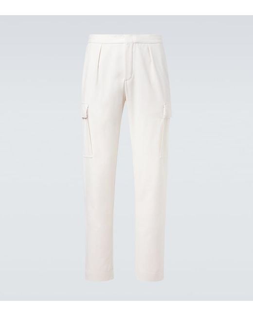 Ralph Lauren White Cotton Cargo Pants for men
