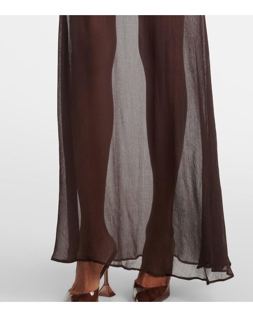 Staud Brown Maxikleid Beaton