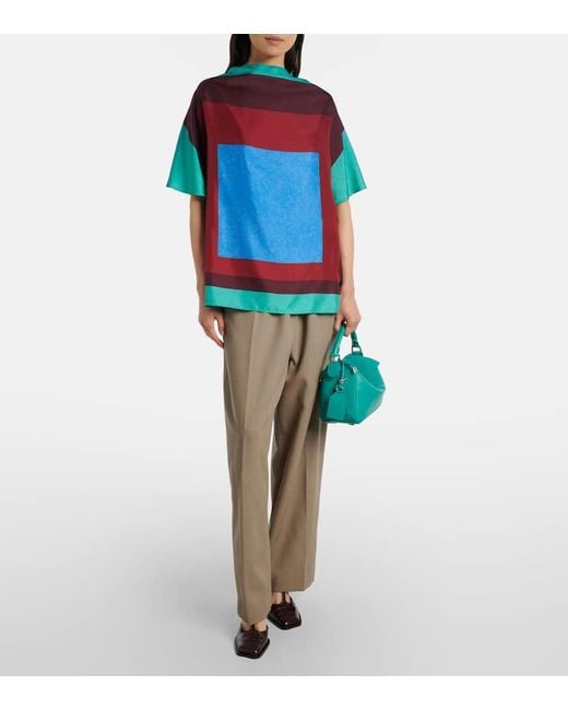 Loewe Blue Tote Bag Puzzle Featherlight Small Aus Leder