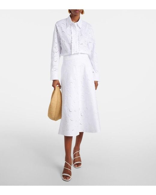 Dorothee Schumacher White Summer Blossom Broderie Anglaise Shirt