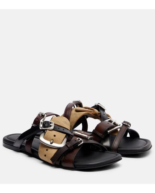 Acne Black Leather Sandals