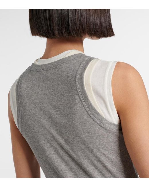 Jil Sander Gray Set Of 3 Cotton Tank Tops