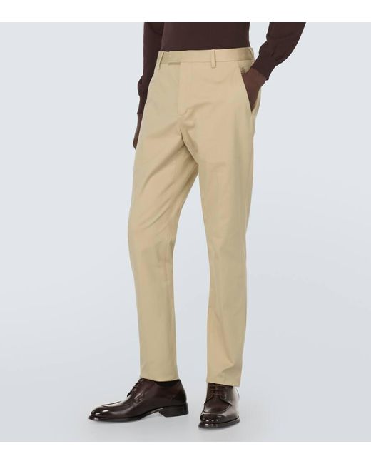 Pantalones chinos slim de algodon Berluti de hombre de color Natural