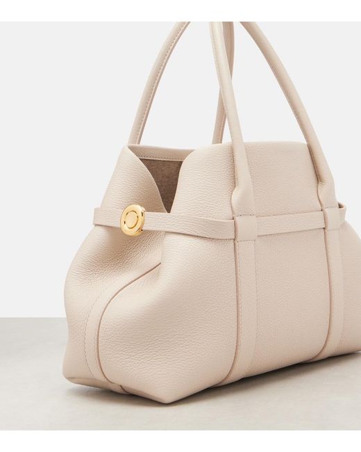 Loro Piana Natural Ghiera Small Leather Tote Bag