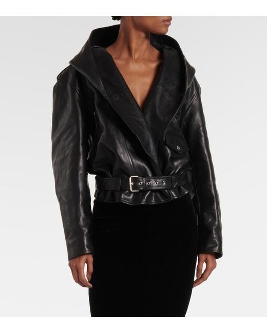 Alaïa Black Biker Leather Jacket