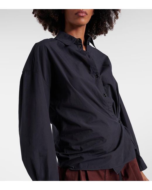 Lemaire Gray Twisted Cotton Shirt