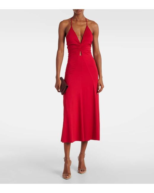 Victoria Beckham Gathered Midi Dress