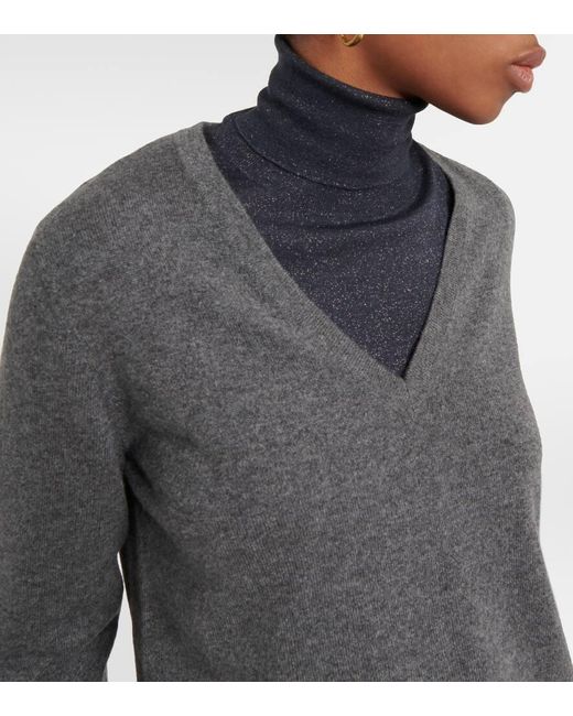 Brunello Cucinelli Gray Pullover Aus Kaschmir