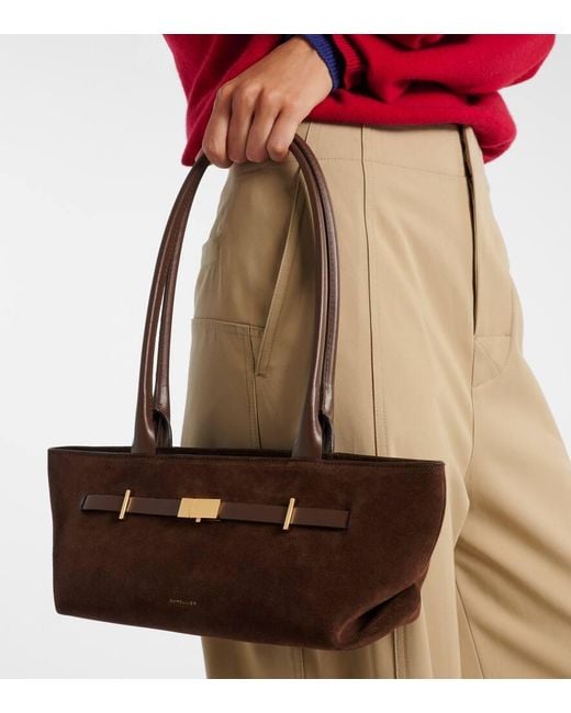 DeMellier London Brown New York Suede Shoulder Bag