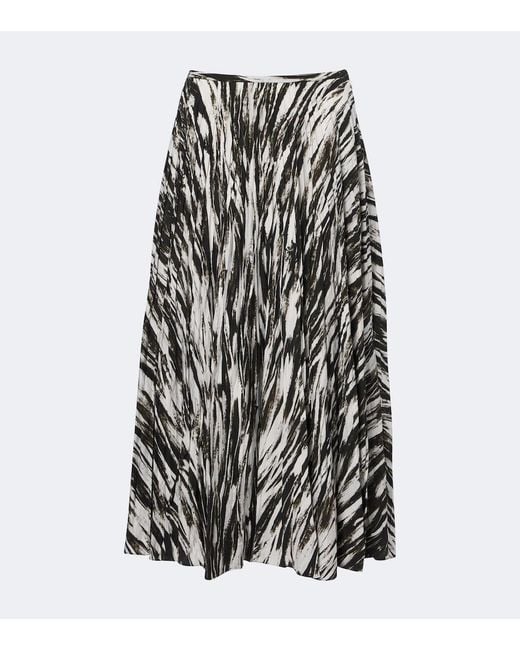 Proenza Schouler Black Label Runa Printed Twill Midi Skirt
