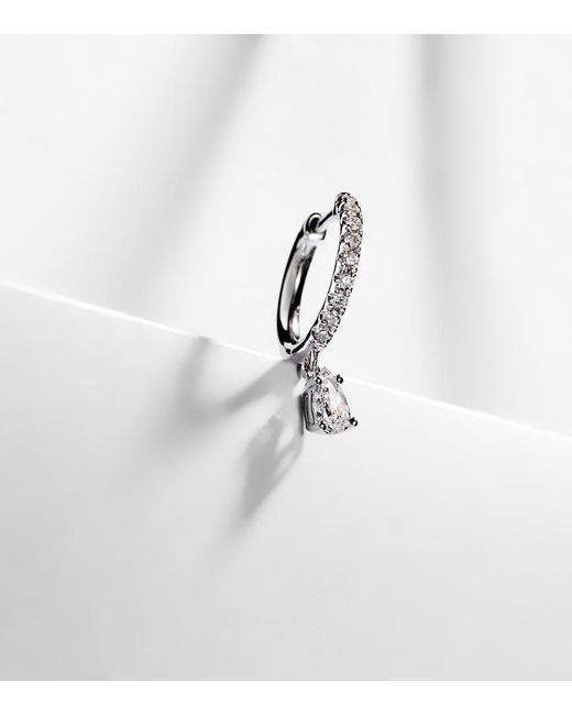 Anita Ko White 18Kt Single Earring With Diamonds