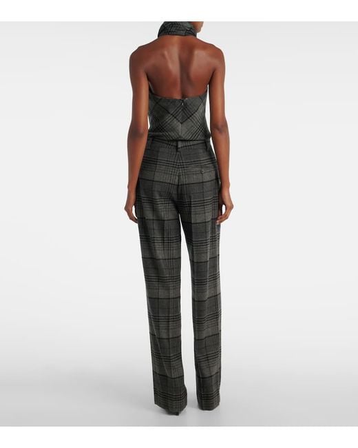 Ralph Lauren Black Weite Hose Jody Aus Wolle
