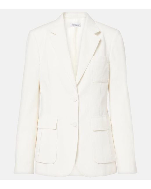 Gabriela Hearst White Louisa Cotton Corduroy Blazer