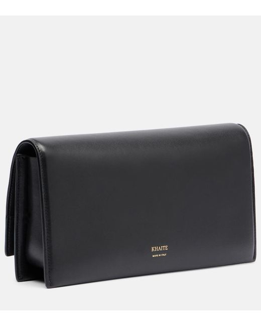 Khaite Black Hand Leather Clutch
