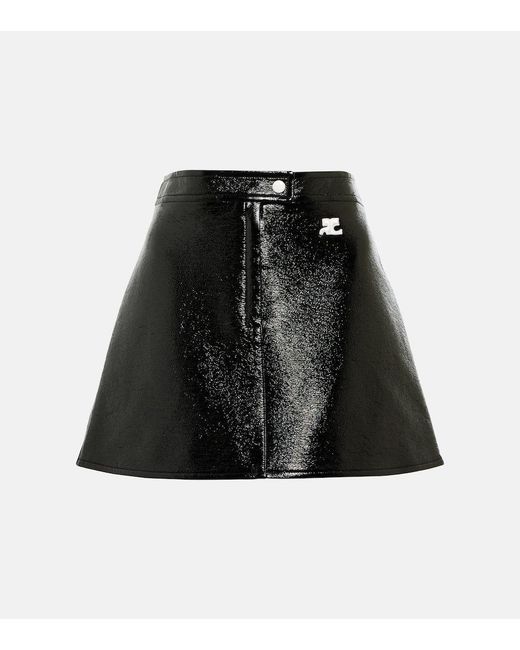 Courreges Black Logo Miniskirt