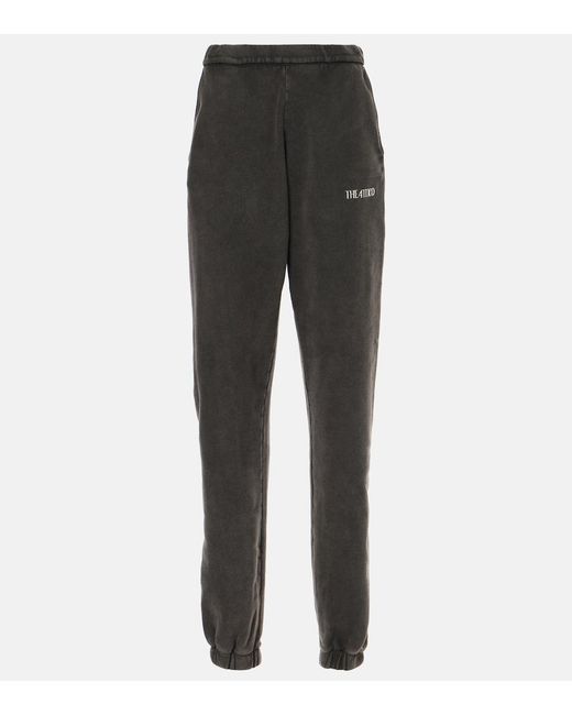 The Attico Gray Penny Logo Cotton Sweatpants