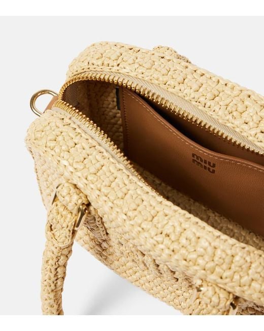 Miu Miu Metallic Schultertasche Arcadie Aus Haekelstrick