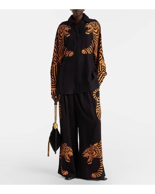 Farm Rio Black Tiger Shirt