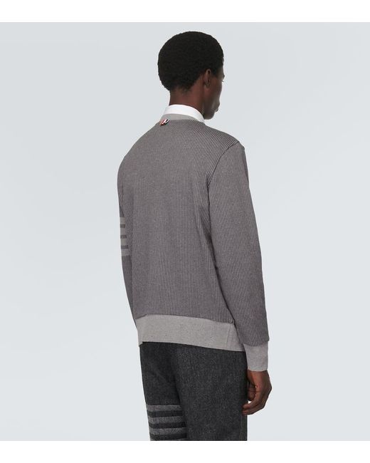 Thom Browne Gray 4-bar Cotton Sweatshirt for men