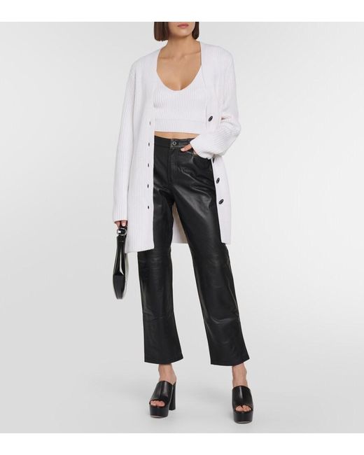 Proenza Schouler White Label Cotton And Cashmere Crop Top
