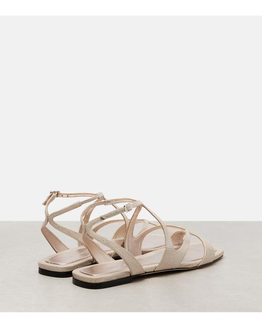 Jimmy Choo Natural Sandalen Ayla Aus Leder