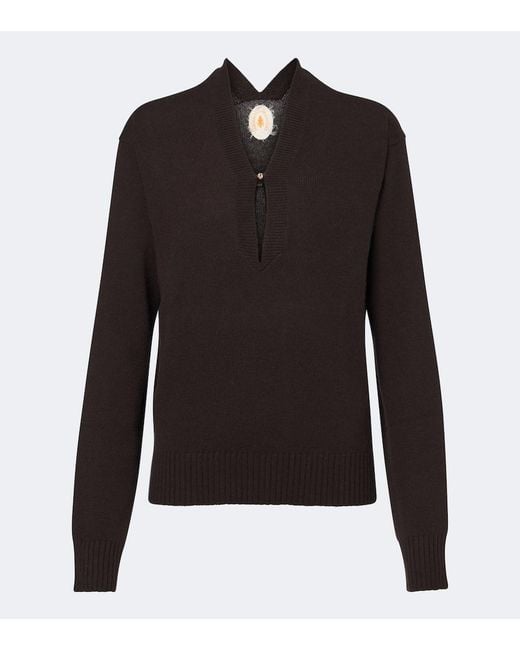 Jardin Des Orangers Black Wool And Cashmere Sweater