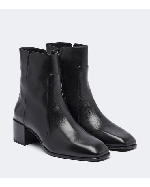 Jimmy Choo Black Eliot Leather Ankle Boots