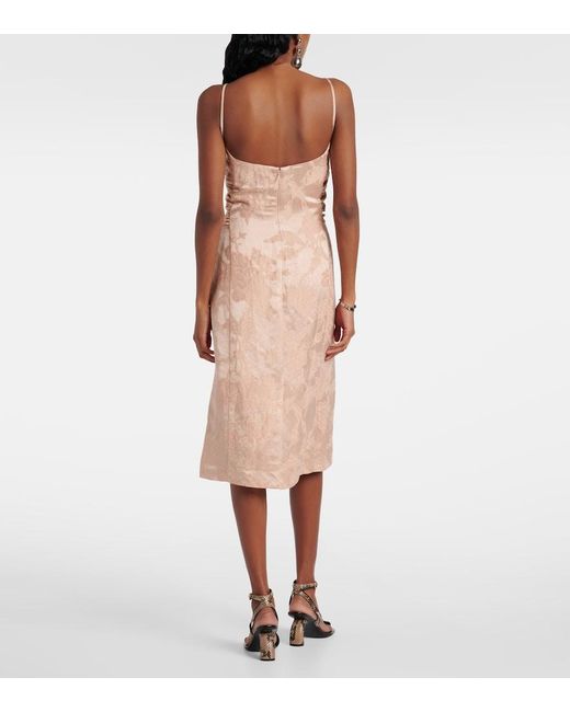 Dries Van Noten Natural Dirios Floral Jacquard Gown