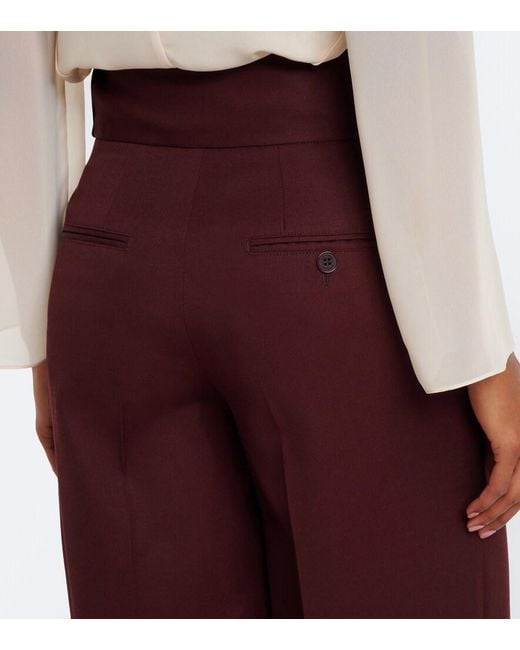 Altuzarra Purple Rudy Virgin Wool Wide-Leg Pants