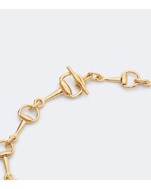 Gucci White Horsebit Necklace