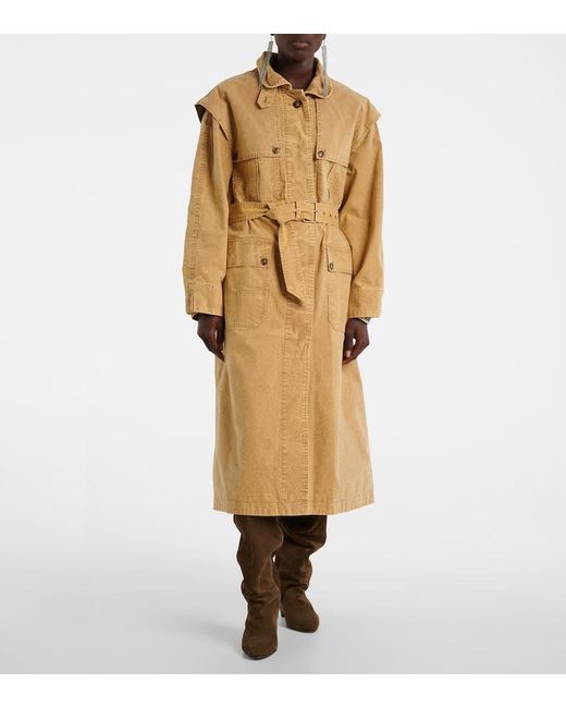 Isabel Marant Natural Michaela Denim Trench Coat