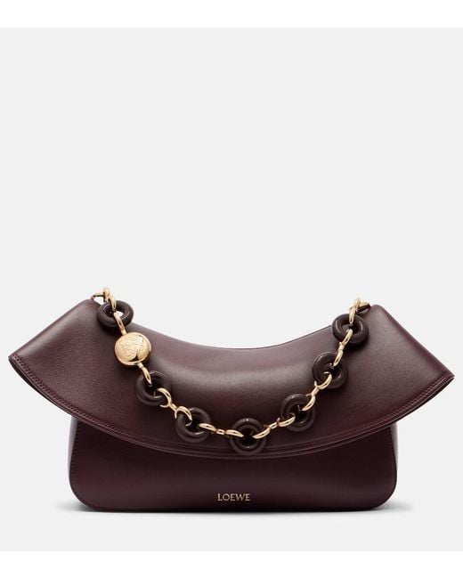 Loewe Purple Ola Medium Leather Shoulder Bag