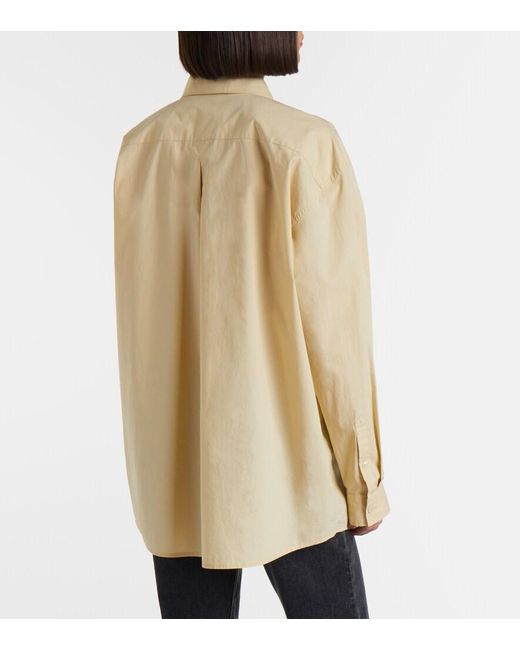 Totême Natural Oversized Cotton Poplin Shirt