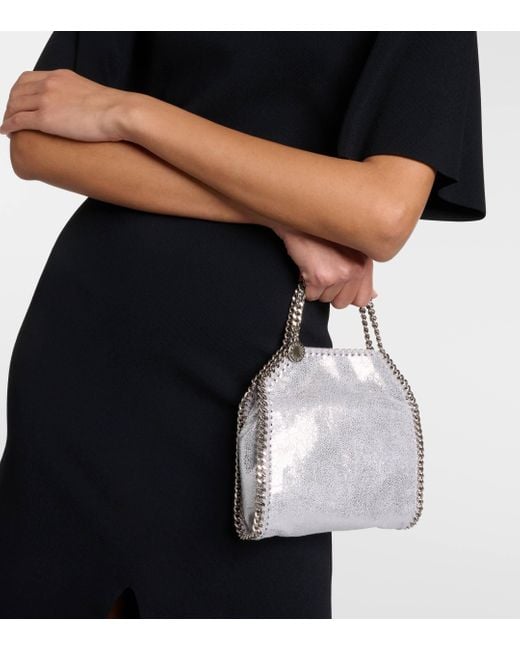 Stella McCartney Gray Falabella Micro Shoulder Bag