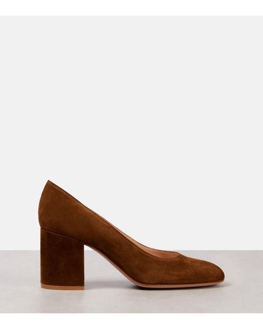 Gianvito Rossi Brown Pumps Aus Veloursleder