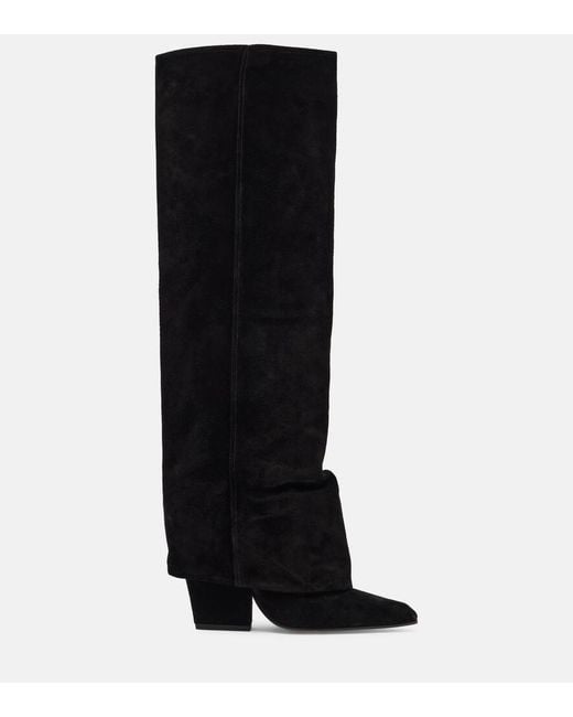 Paris Texas Black Jane 60 Suede Knee-High Boots