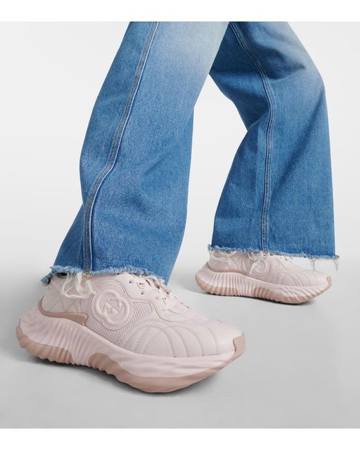 Zapatillas Interlocking G de piel Gucci de color Pink