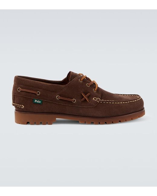 Polo Ralph Lauren Brown Ranger Suede Boat Shoes for men