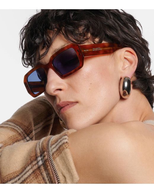 Isabel Marant Blue Rectangular Sunglasses