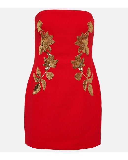 Robe Versailles en crepe a sequins Rebecca Vallance en coloris Red
