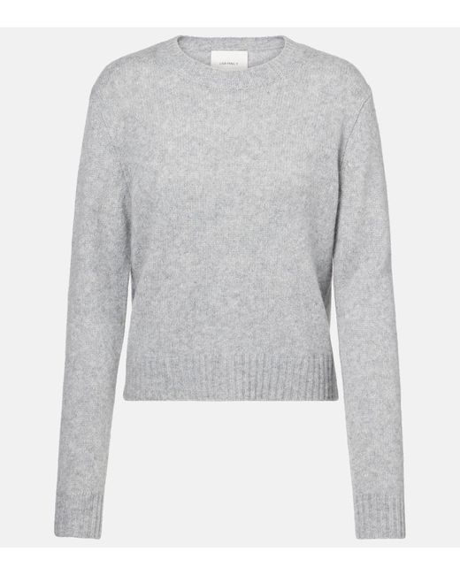 Lisa Yang Gray Mira Cashmere And Silk Sweater