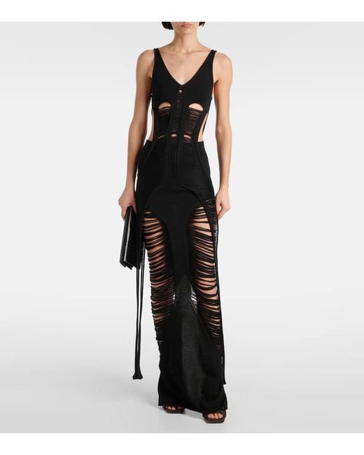 Rick Owens Black Knitted Wool Top