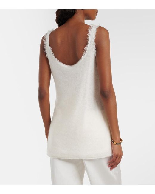 Totême White Mohair-Blend Top