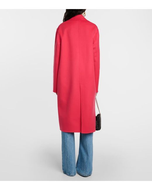 Cappotto doppiopetto in lana di Stella McCartney in Pink
